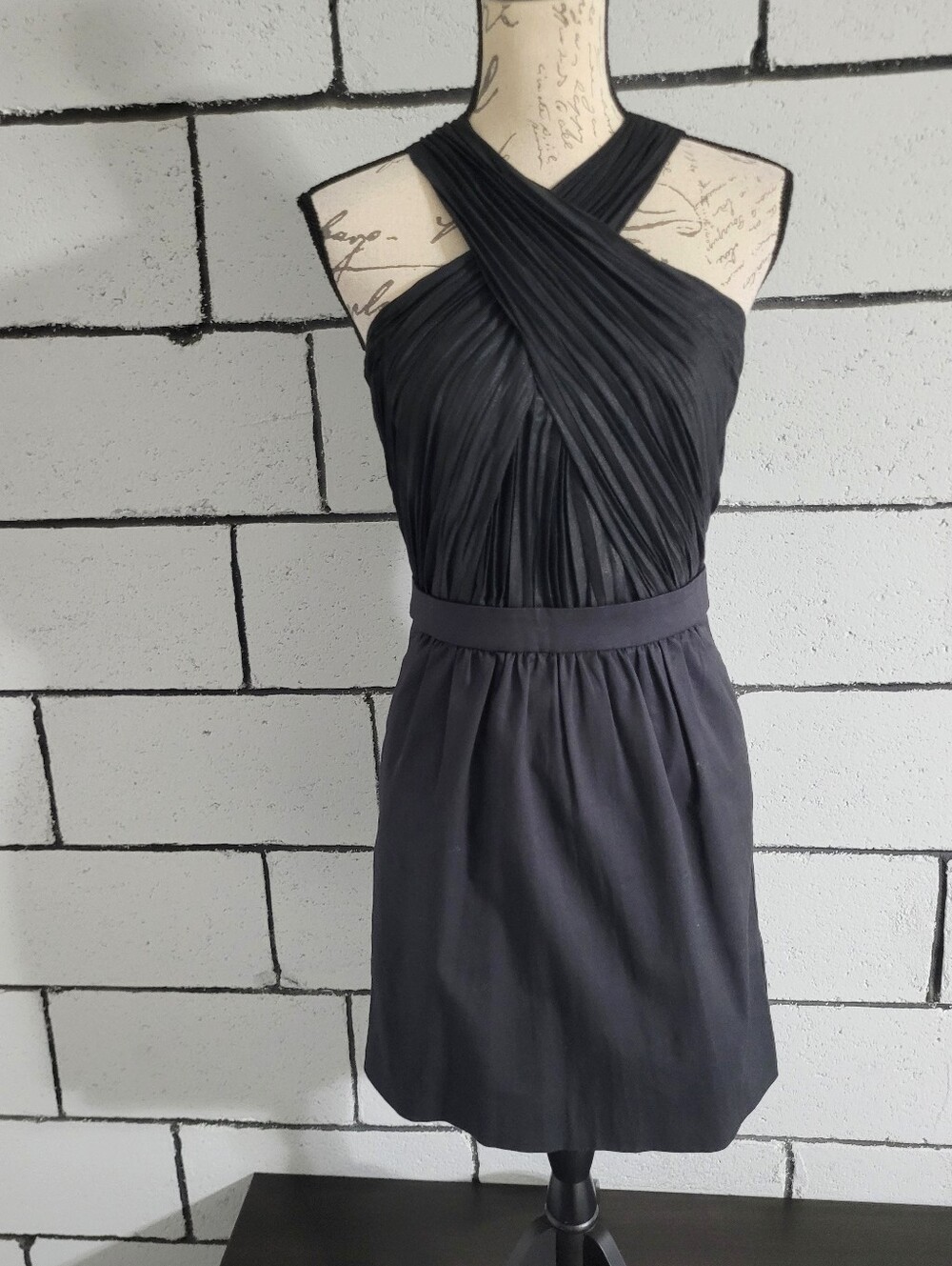 BUNDLE SALE! Armani Exchange Black Cross-Neck Sleeveless Dress  Sz 4
